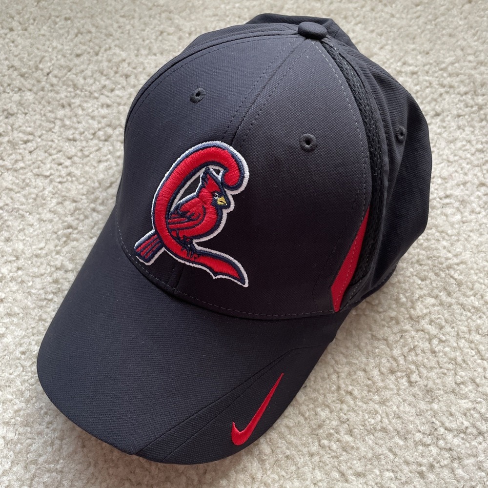 St Louis Cardinals Hat Nike Black Red MLB OSFA Flex Preowned Excellent